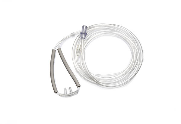 Intersurgical EarGuard™, adult, nasal cannula with curved prongs and tube, 2.1m