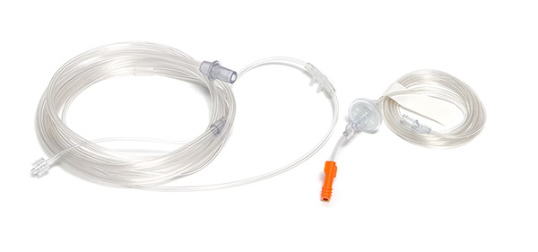 Sentri™, paediatric, nasal cannula with curved prongs, CO2 monitoring line for Microstream® capnography, filter and tube, 2.1m