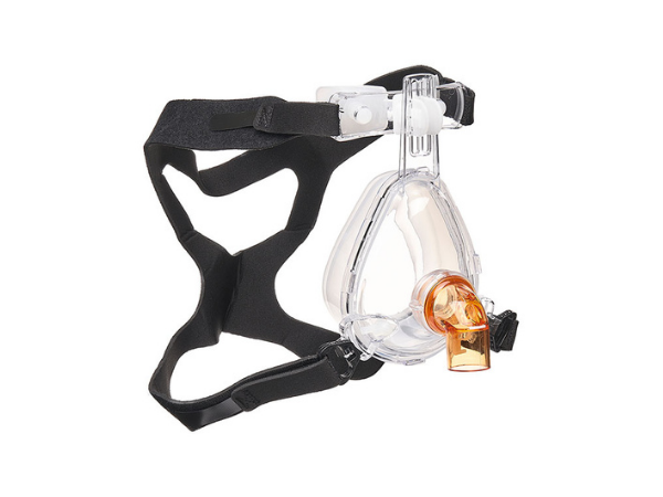 BiTrac Select™ NIV full face mask with interchangeable vented elbow with anti-asphyxiation valve, extra large adult