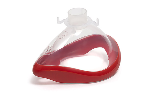 ClearLite™, anaesthetic face mask, size 6, extra large adult, red seal, 22F