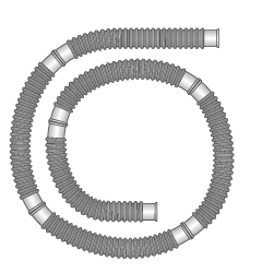 22mm Flextube™ 50m roll, cuffed at 0.4m 