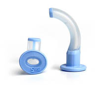 One-piece Guedel airway, size 00, ISO 5.0, blue